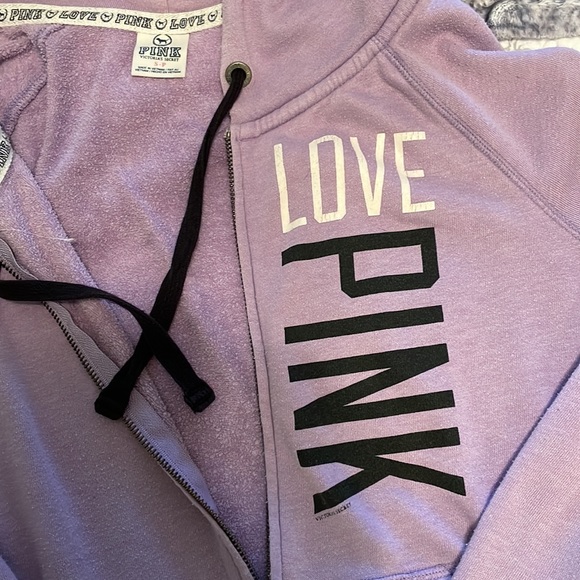 “PINK” Light Purple Zip Up Hoody - Picture 2 of 2
